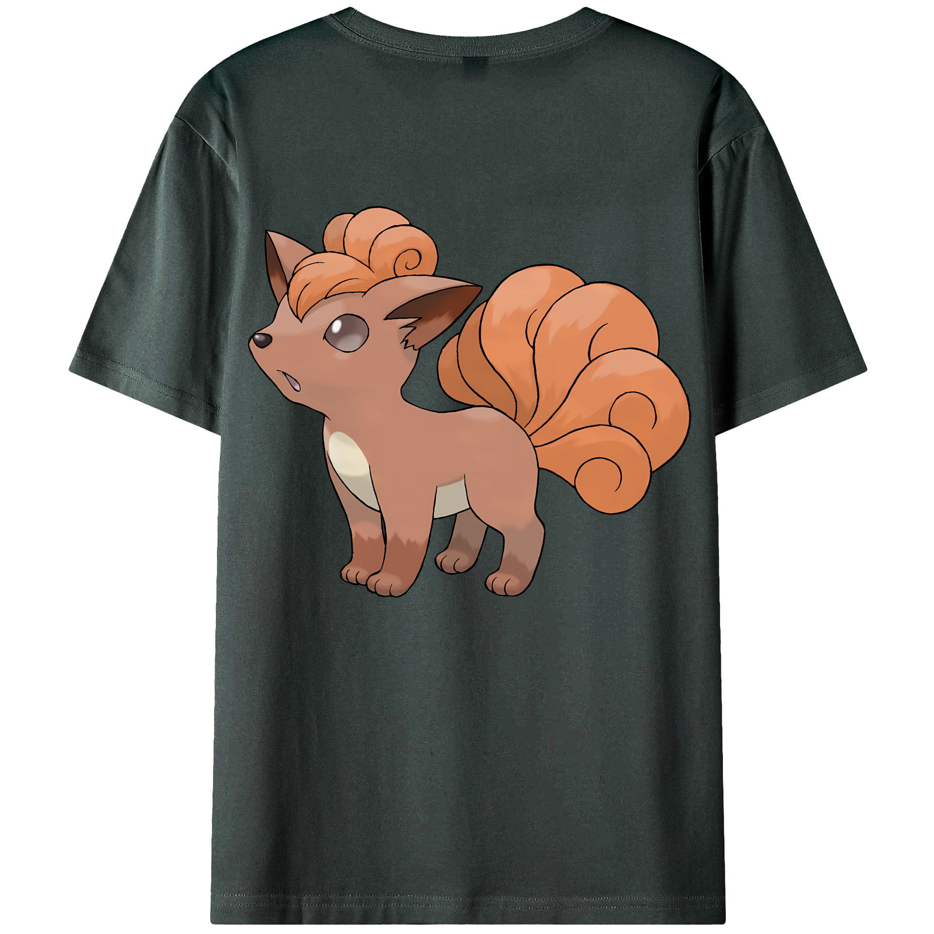 （画像用） ポケットモンスター Pokémon 綿100％ メンズ半袖Tシャツ（バックプリント） 通気性